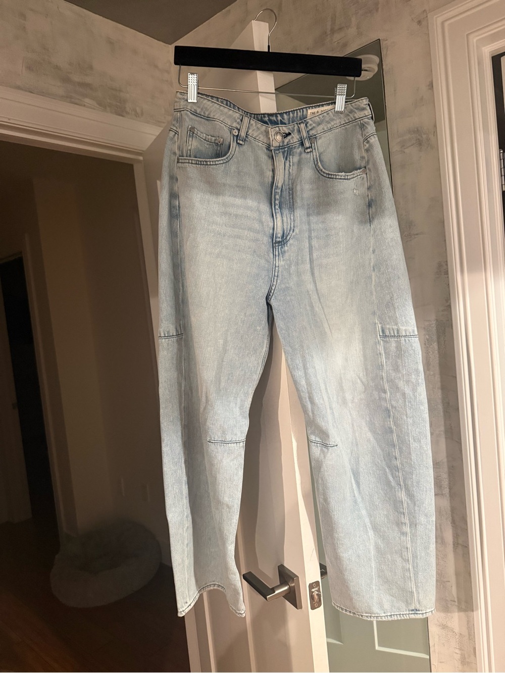 rag & bone Pale Blue Wide-Leg High-Rise Jeans - Picture 7 of 9
